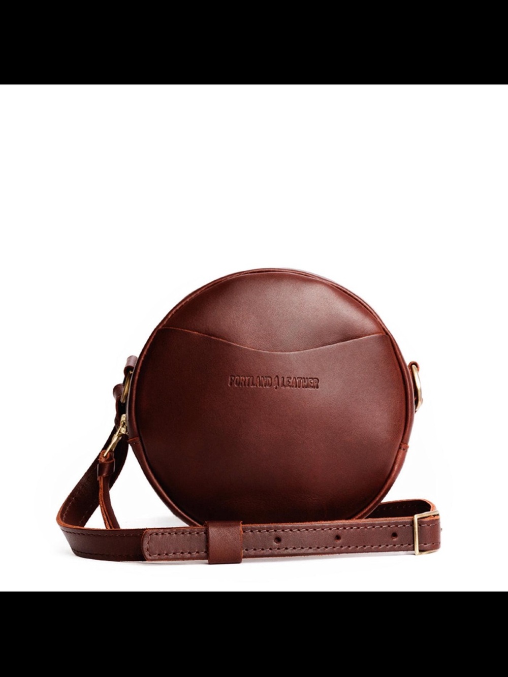 Portland Leather Goods Small Circle Crossbody Cognac NWOT
